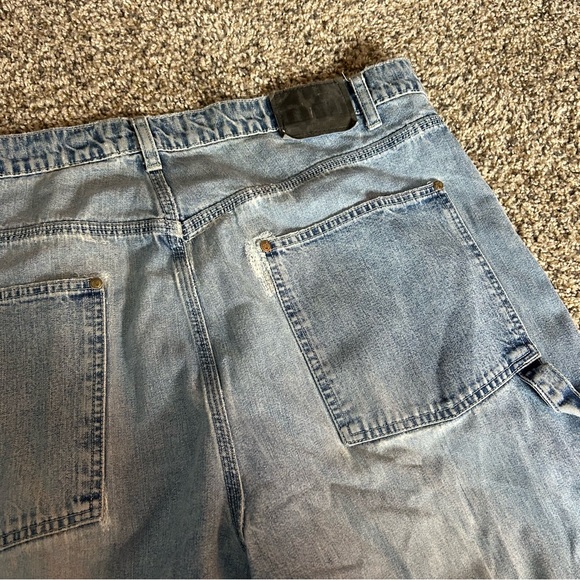 Vintage Levi’s Silvertab Jeans Mens 38x32 Blue Y2K 90s Carpenter Baggy Wide Leg - Picture 7 of 13